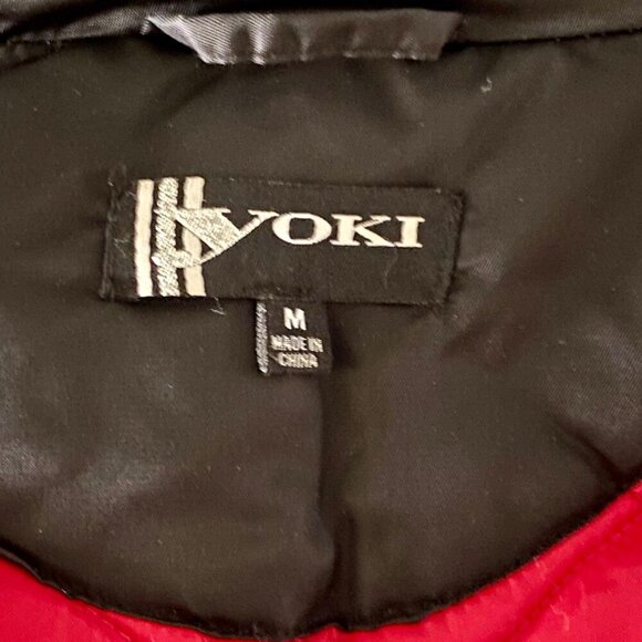 Yoki Black Nylon Jacket Polyester Filling Zipper Pocket Details Woman's Medium - Picture 8 of 12